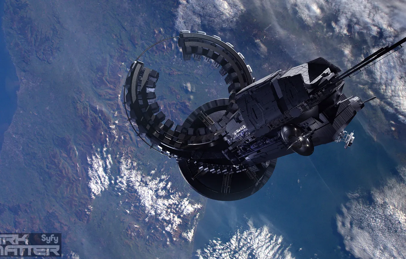 Фото обои корабль, планета, DARK MATTER, dwarf spacestation, Season 2 Episode 9