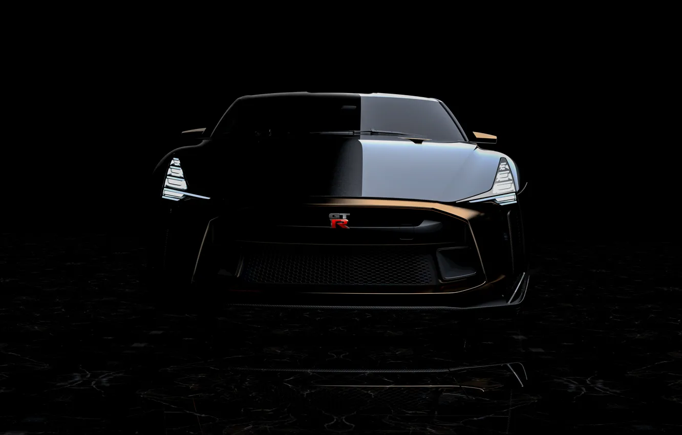 Фото обои Nissan, вид спереди, 2018, ItalDesign, GT-R50 Concept