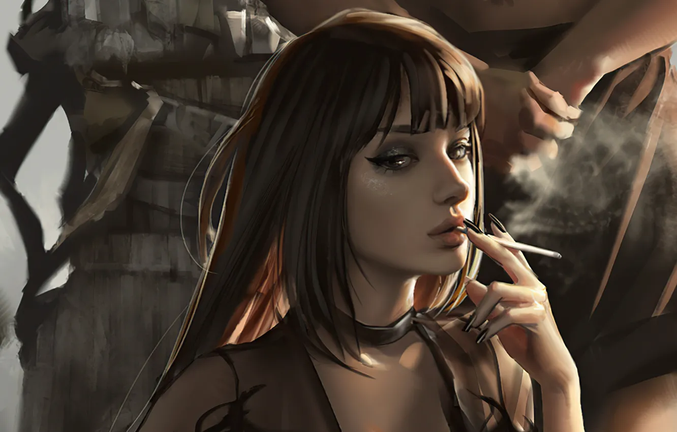 Фото обои smoking, queen, king