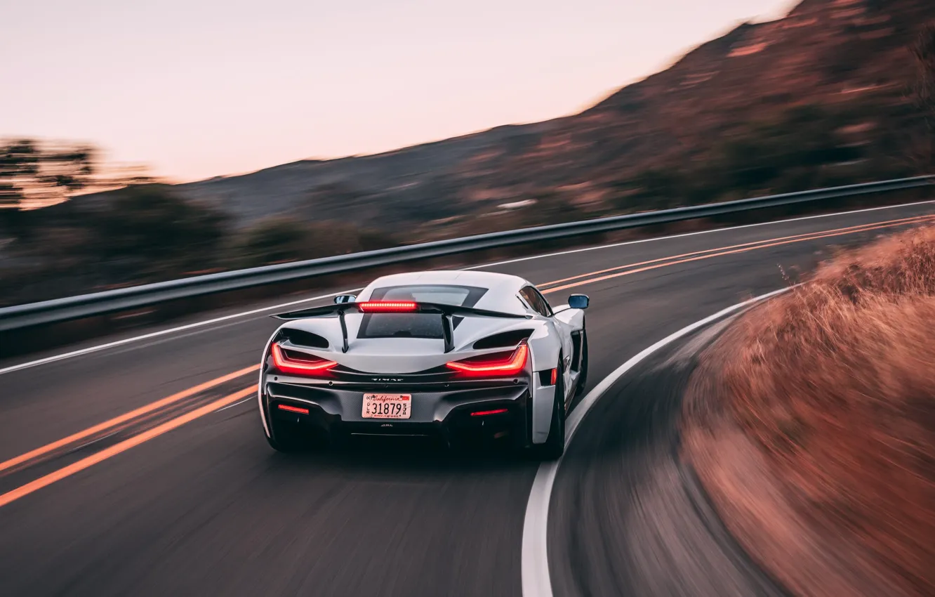 Обои Rimac, rear view, Rimac Nevera, Nevera на телефон и рабочий стол ...
