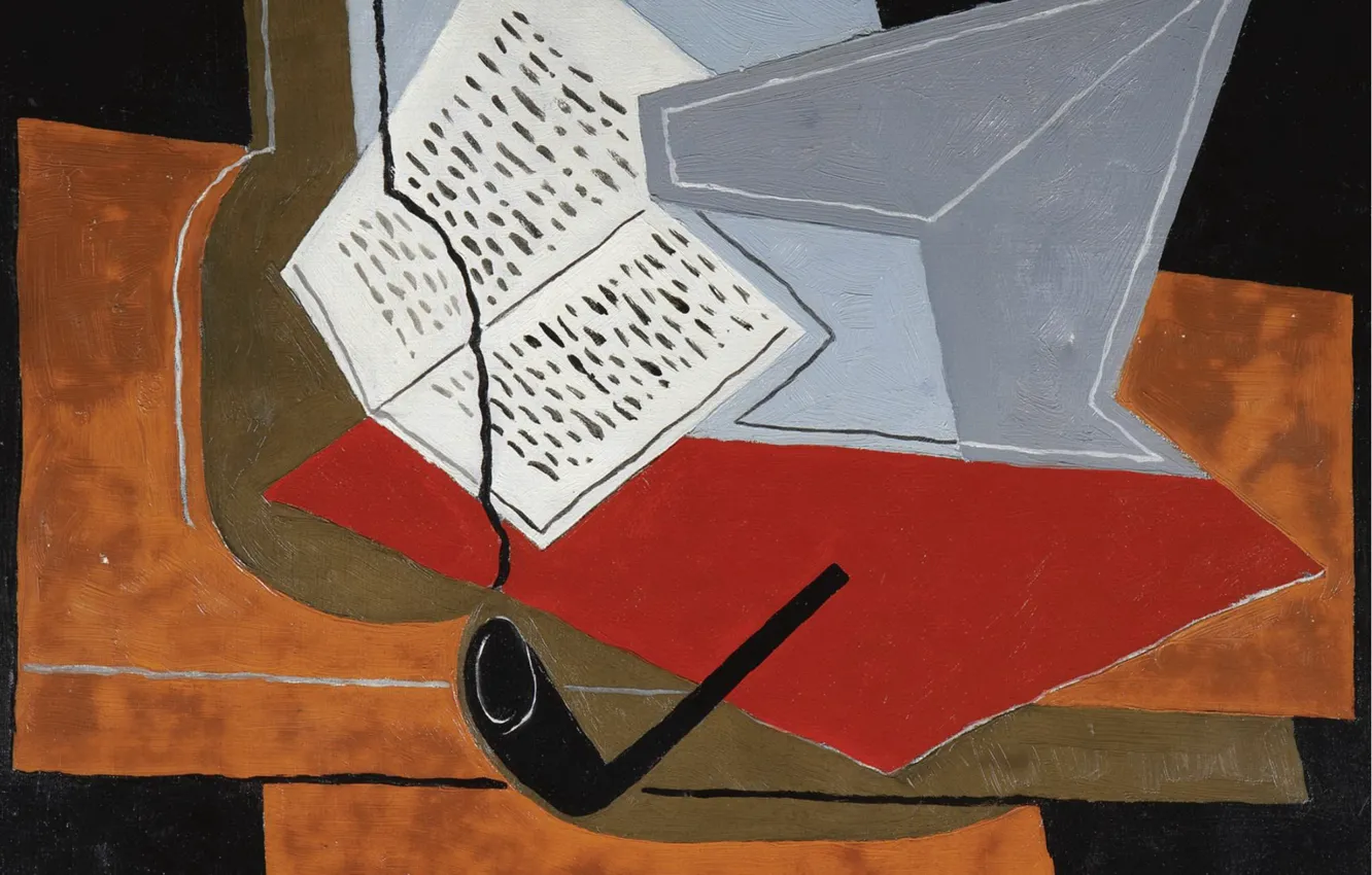 Фото обои трубка, Juan Gris, 1926-1927, Чаша и книга
