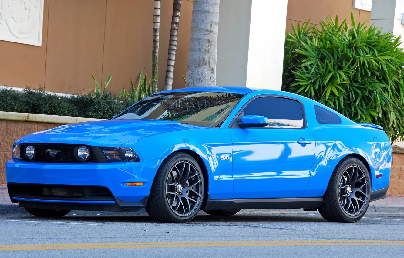Фото обои Ford, mustang, blue