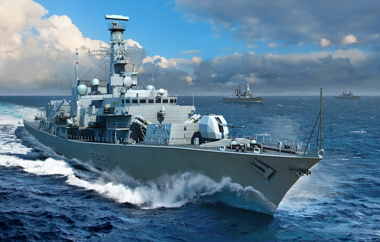 Фото обои Великобритания, фрегат, royal navy, HMS Type 23 Frigate - Westminster (F237)