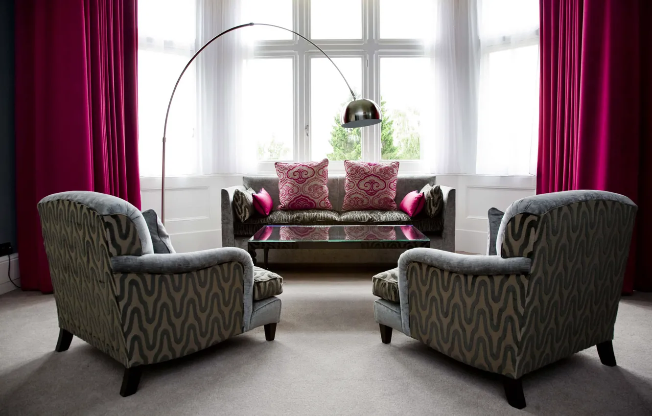 Фото обои дизайн, стиль, стол, комната, диван, интерьер, кресло, подушки