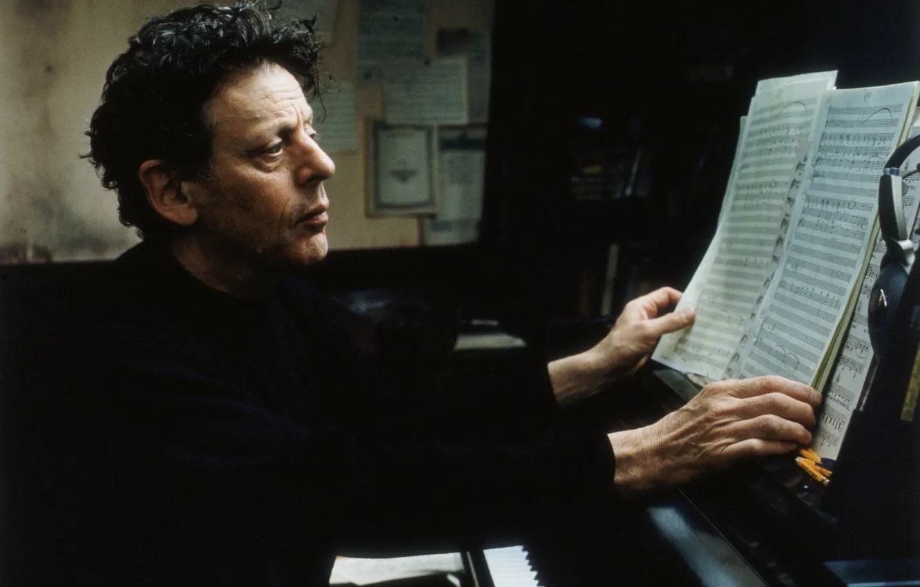 Фото обои гений, музыкант, композитор, Philip Glass