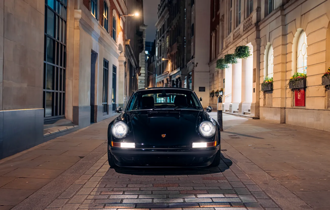 Фото обои 911, Porsche, black, 964, Theon Design Porsche 911