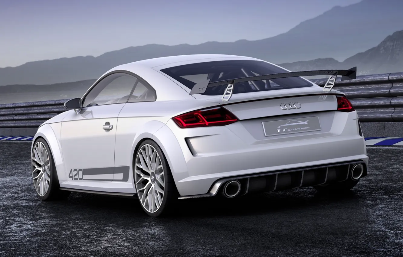Фото обои Audi, спорт, Ауди, concept, концепт, sport, вид сзади, quattro
