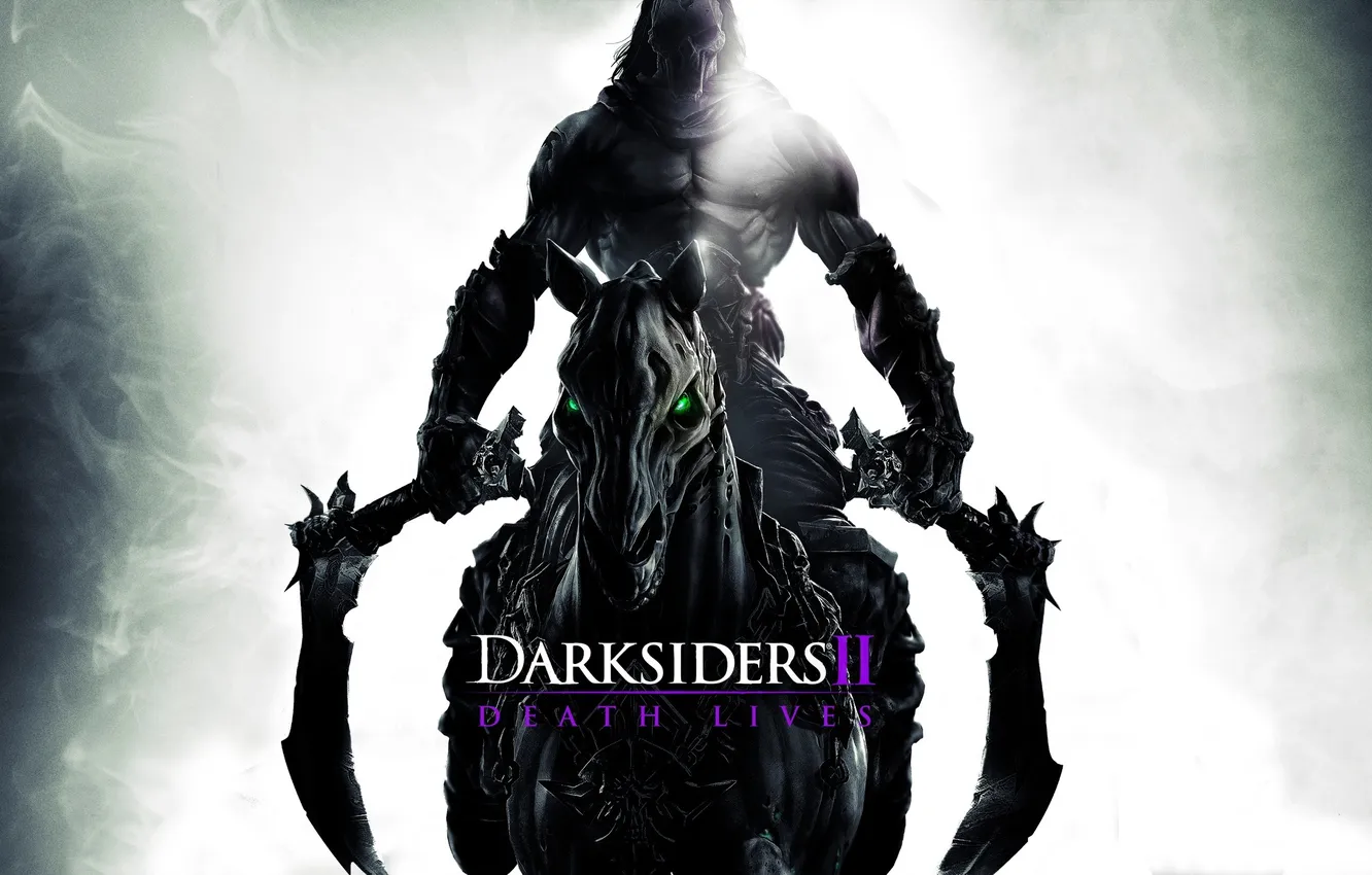 Фото обои конь, косы, Darksiders 2, Всадник