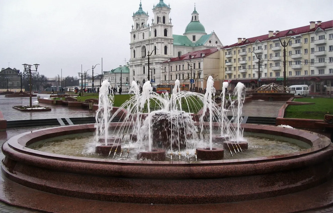Фото обои фонтан, Беларусь, гродно