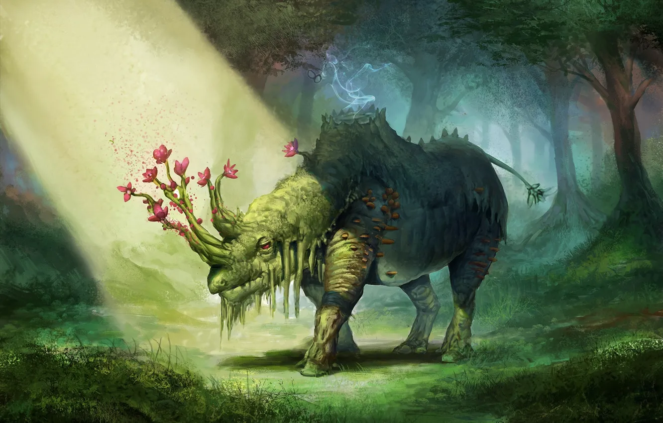 Фото обои арт, willpheonix, Elemental Rhino