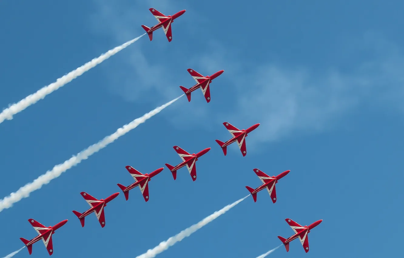 Фото обои Sky, Red Arrows, Eastbourne Airshow