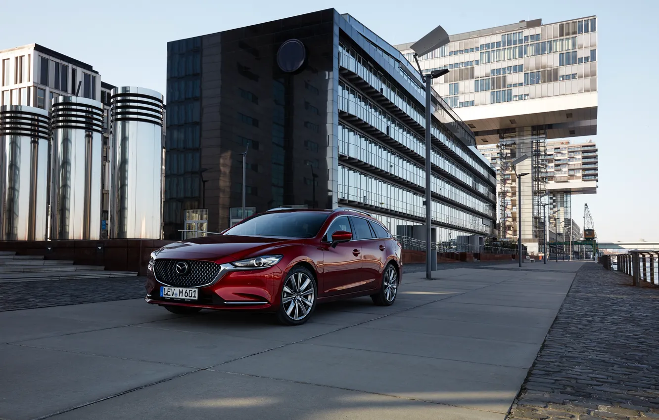 Фото обои Mazda, Red, мазда, универсал, Wagon