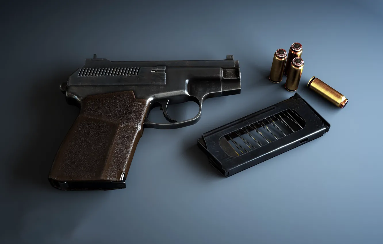 Фото обои Бесшумный пистолет, 6П28 ПСС Вул, Пистолет самозарядный специальный