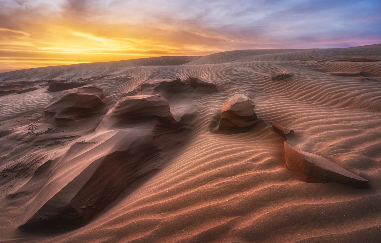 Фото обои desert, rocks, sand, stones