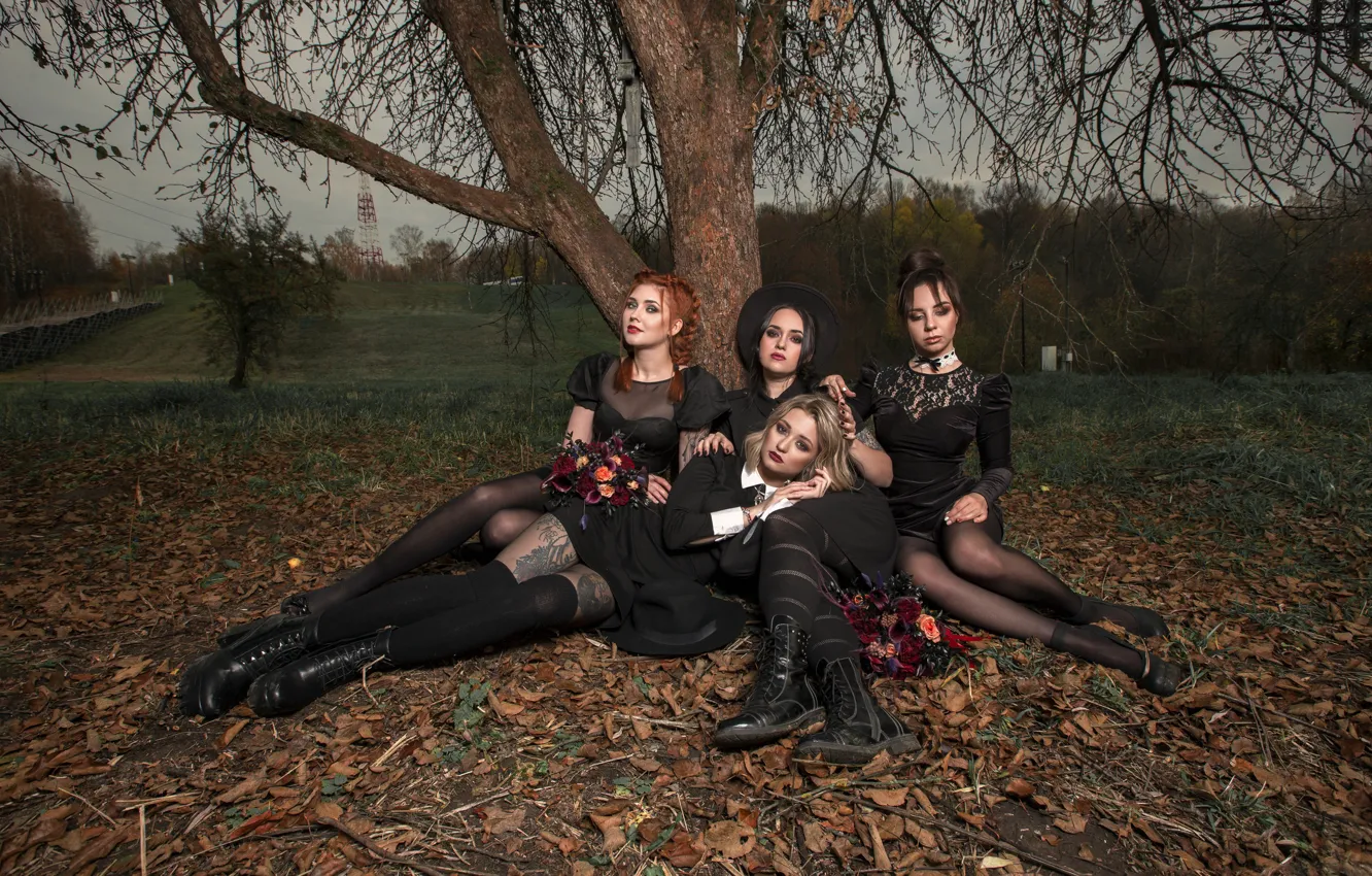 Фото обои девушки, ведьмы, Ирина Артюшкина, Ольга Вишес, Ольга Орлова