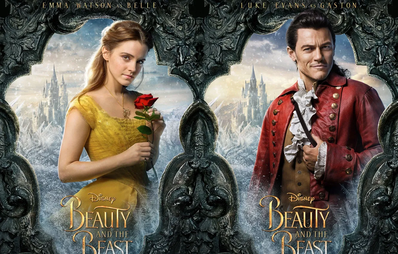 Фото обои cinema, rose, Disney, Emma Watson, movie, Walt Disney, film, Beauty and the Beast