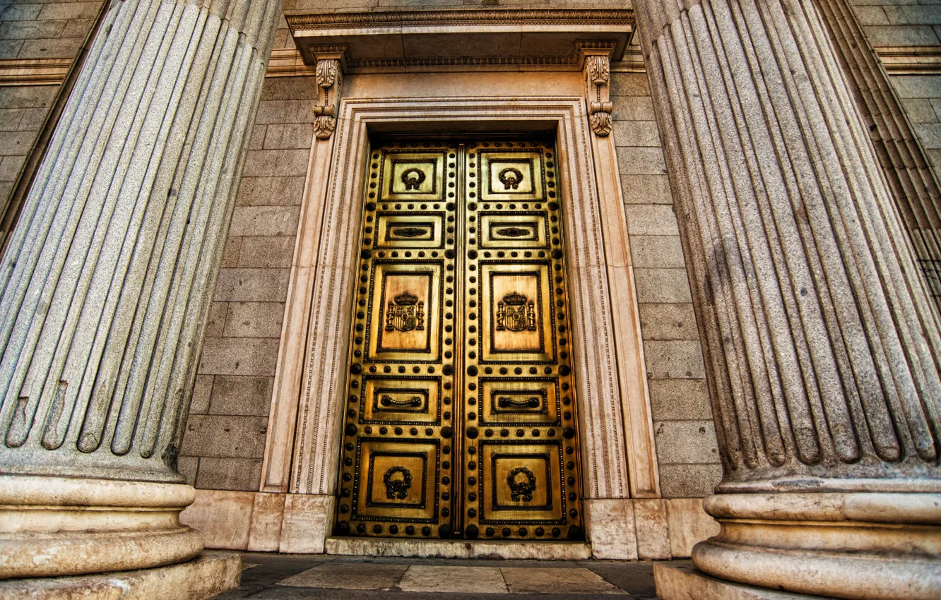 Фото обои door, Golden Gate, columns