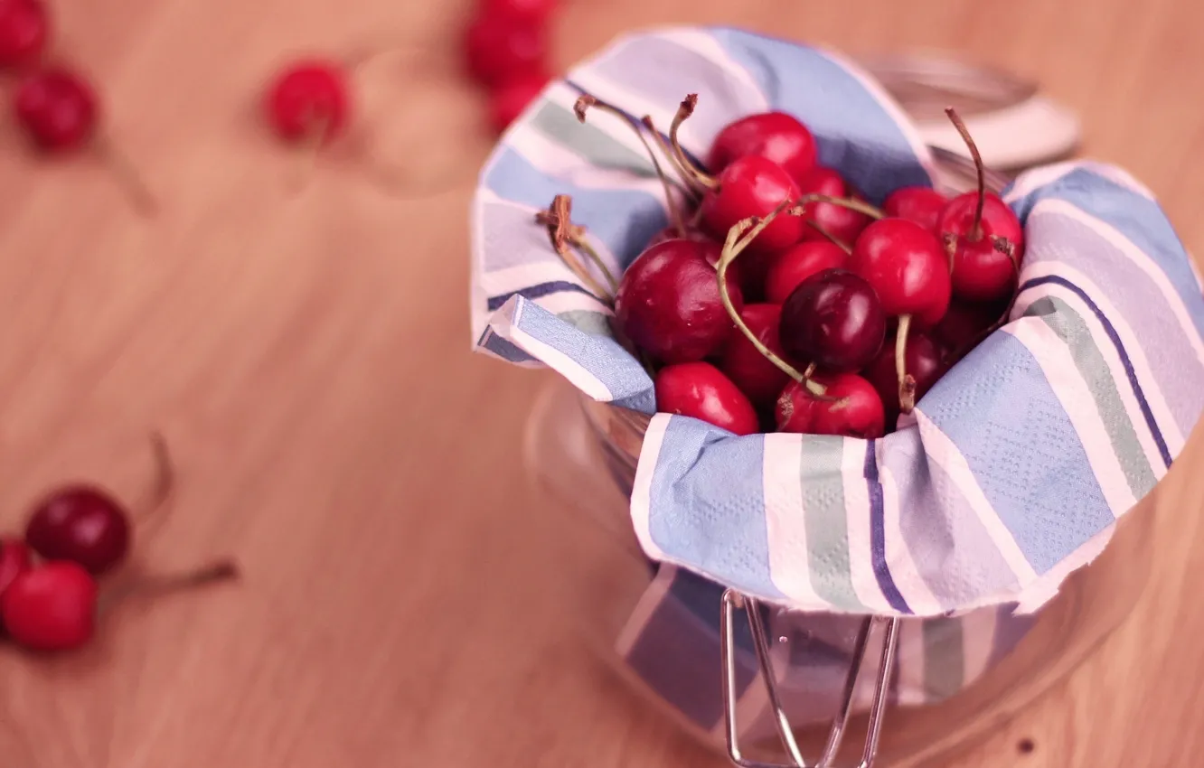 Фото обои красный, вишня, малина, фон, widescreen, обои, еда, ягода