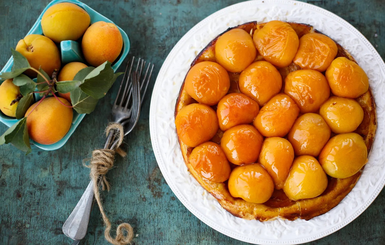 Фото обои еда, пирог, фрукты, выпечка, сладкое, абрикосы, Julia Khusainova