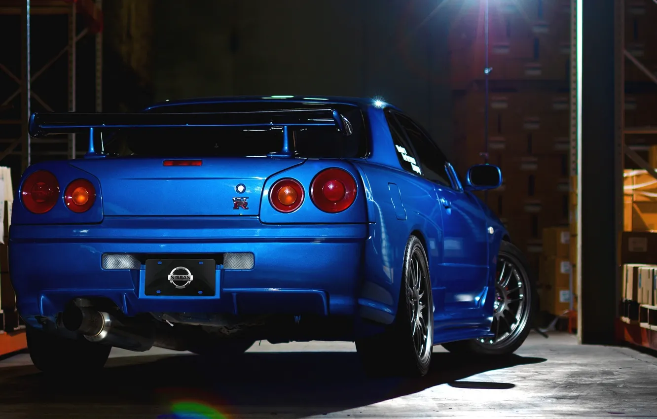 Фото обои car, Nissan, ниссан, blue, gtr, r34, машина из фильма