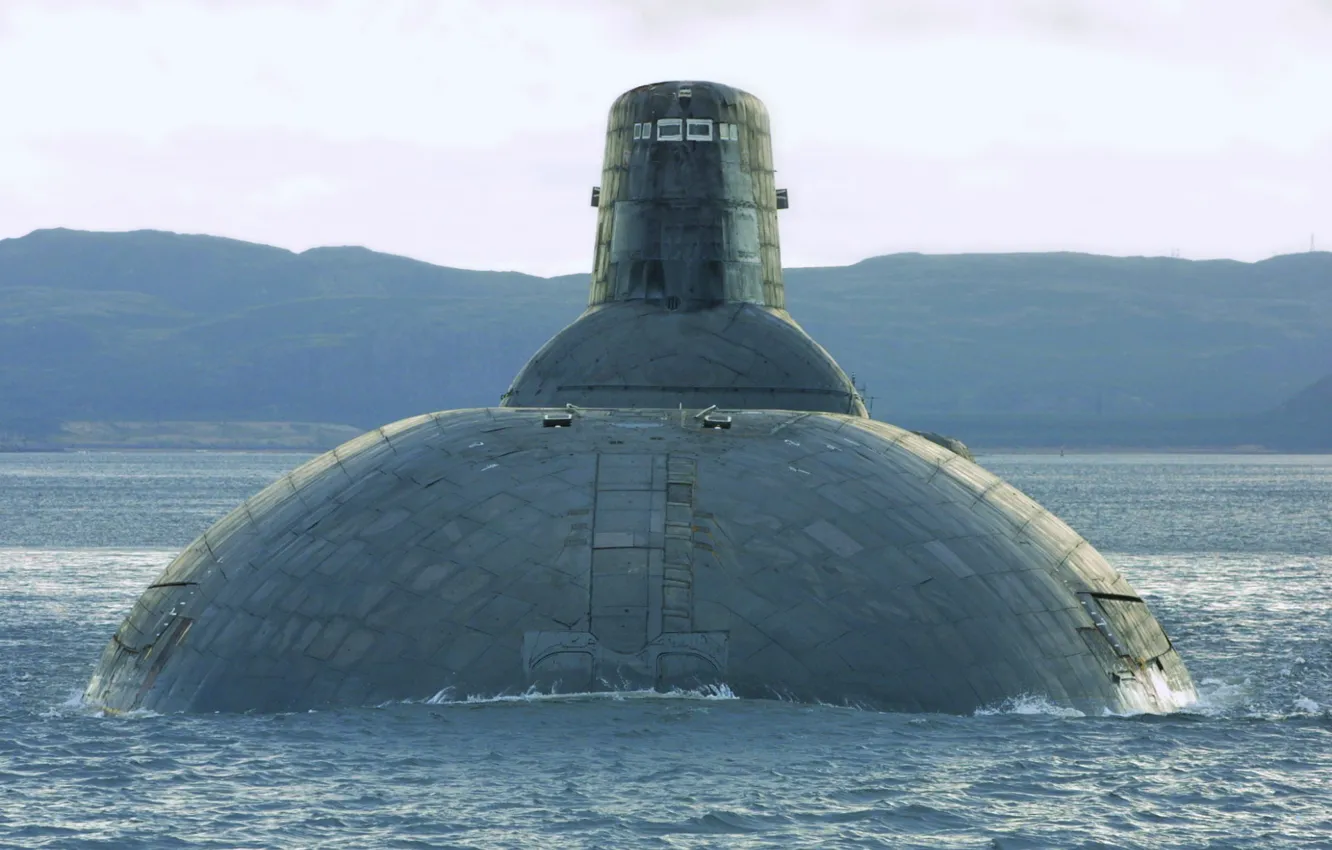 Фото обои подводный, крейсер, проект 941, шифр Акула