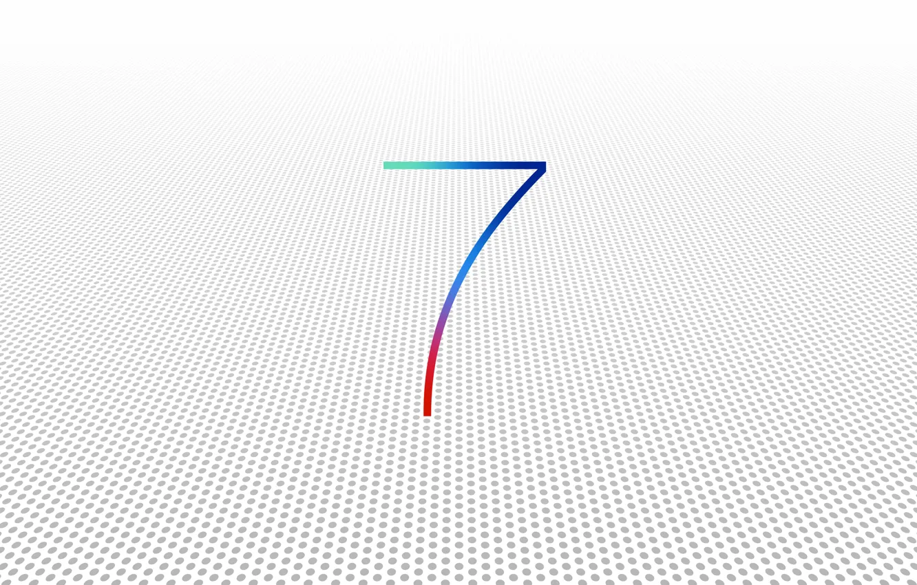 Фото обои белый, фон, apple, операционная система, версия, 7 iOS