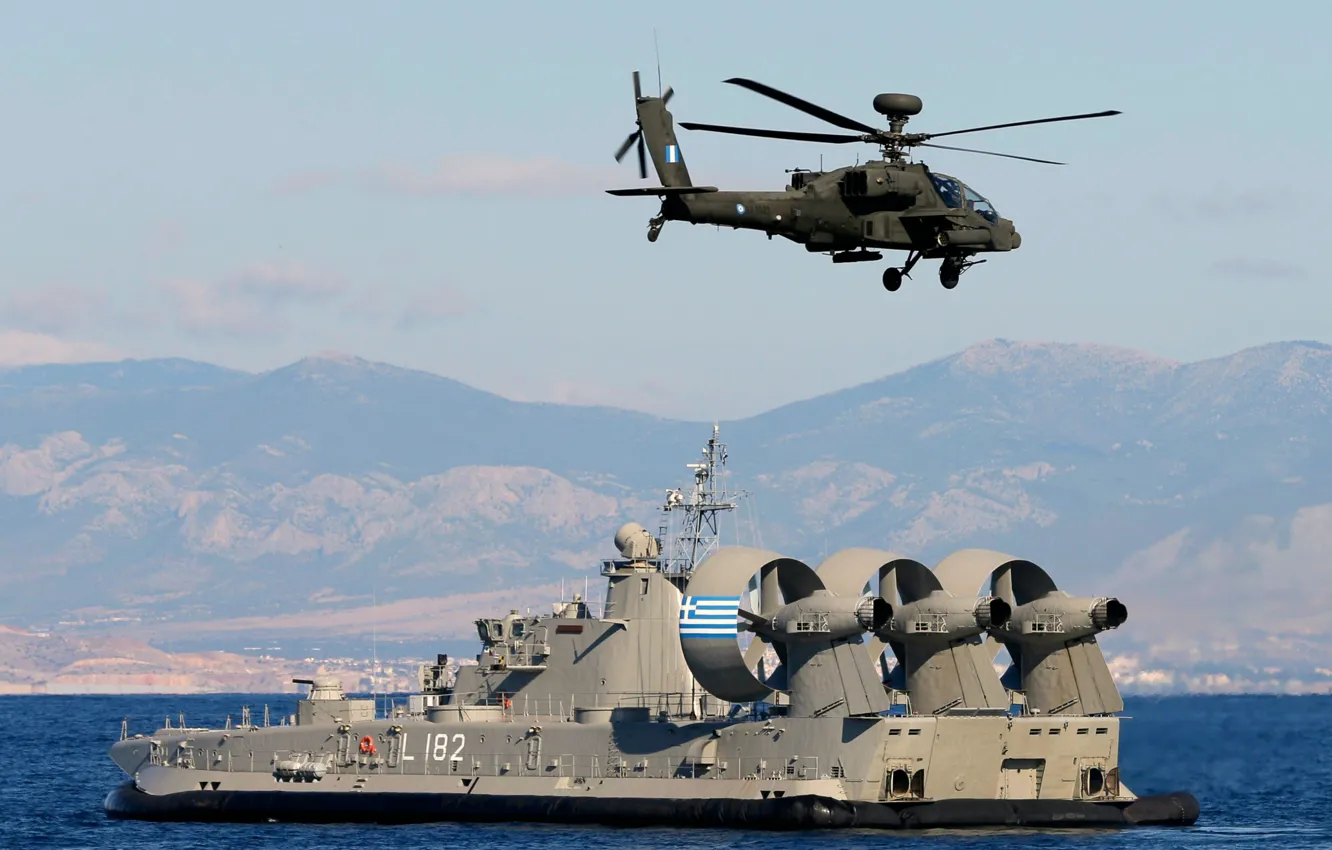 Фото обои корабль, Греция, десантный, Corfu