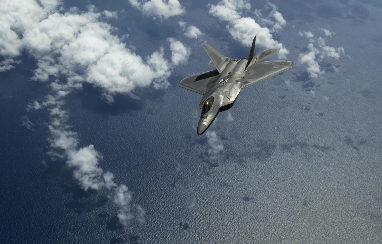 Фото обои F-22, Raptor, малозаметный, Lockheed/Boeing, многоцелевой истребитель пятого поколения