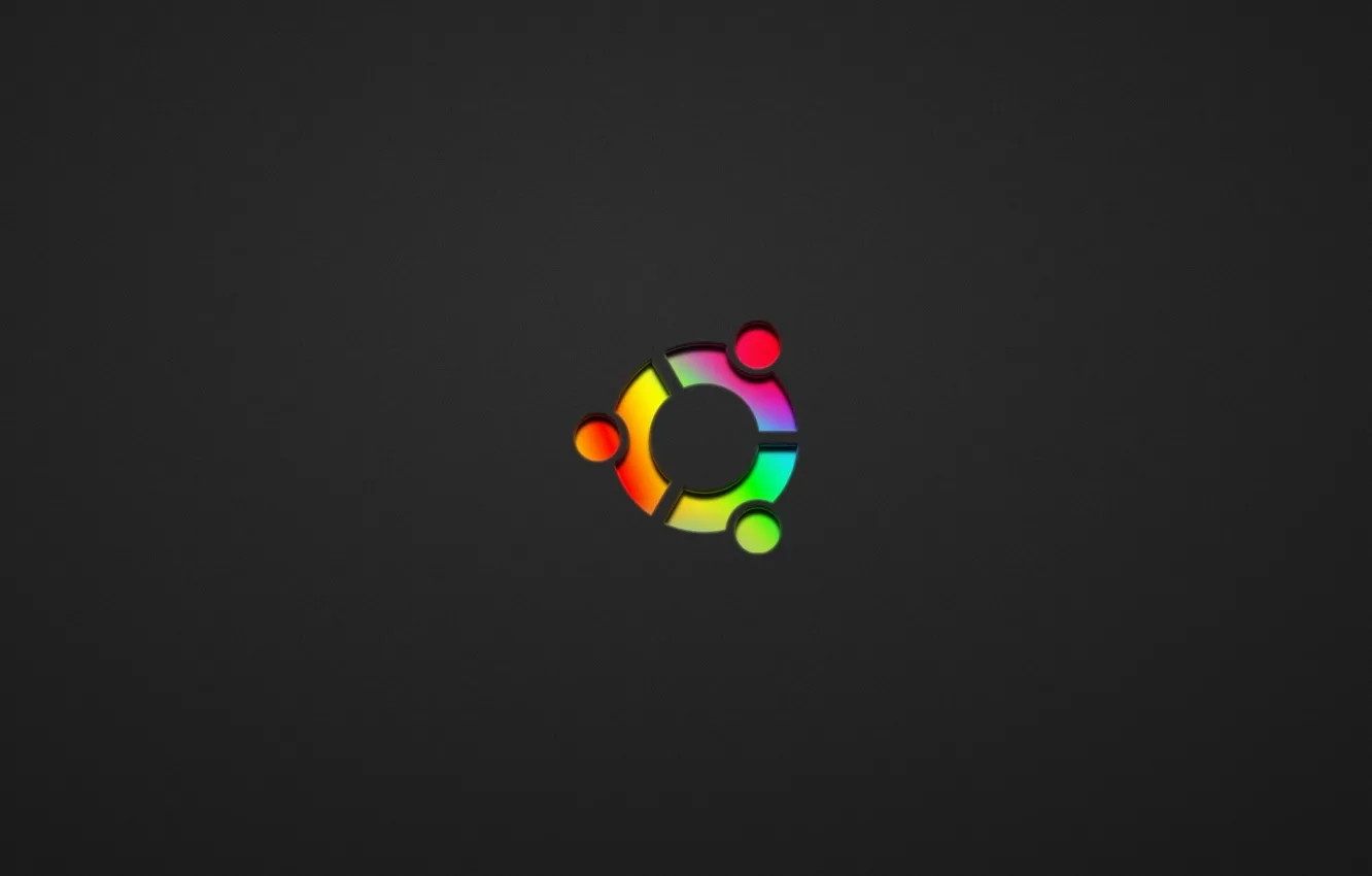 Фото обои минимализм, Ubuntu Colored