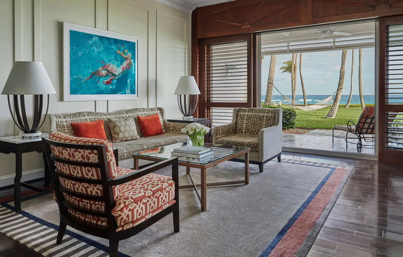 Фото обои комната, интерьер, гостиная, Bahamas Villa, Ocean Club Resort