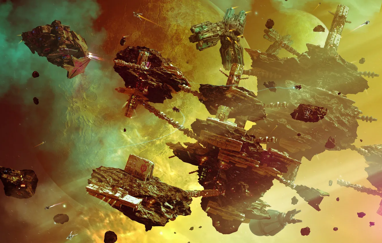 Фото обои планета, station, Gateway, spacebase