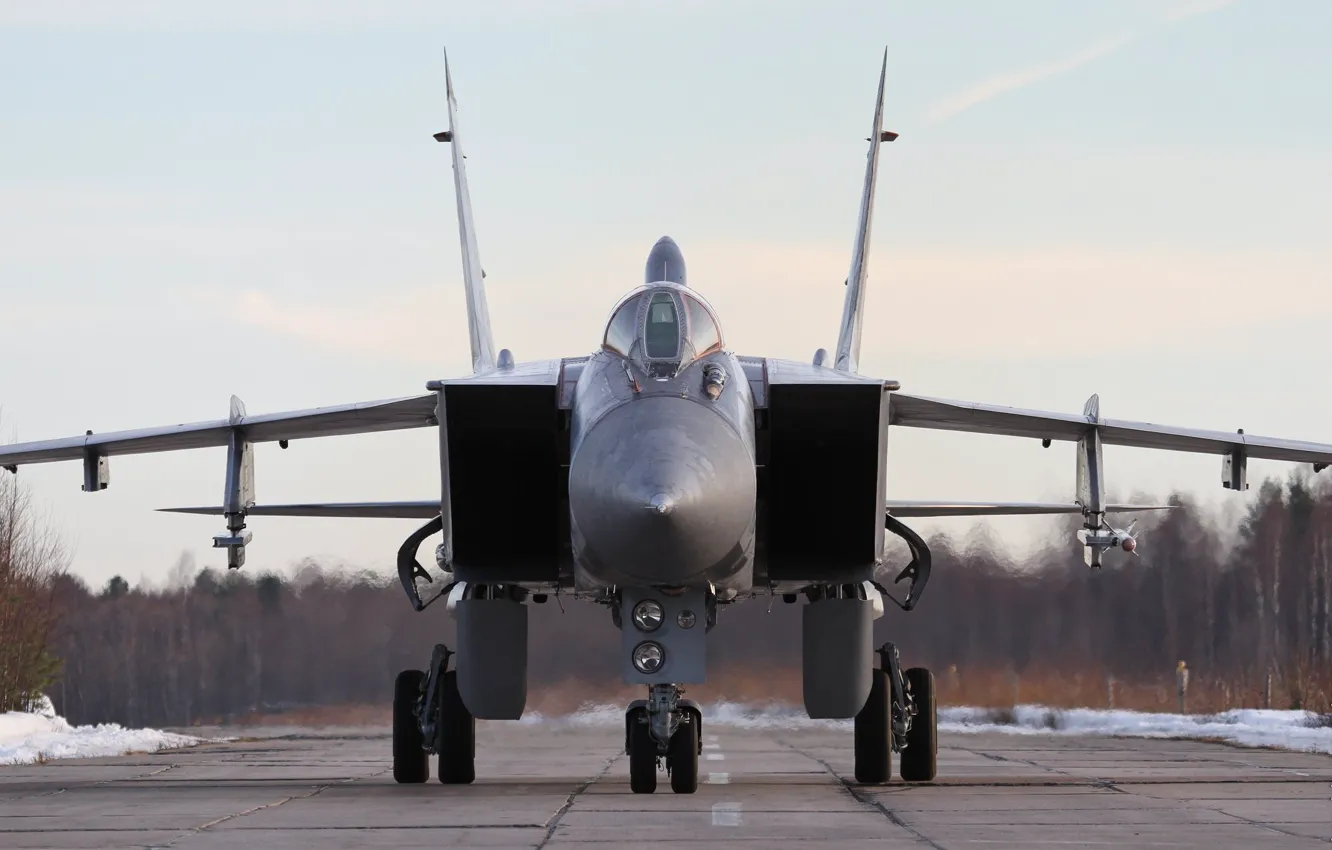 Фото обои истребитель-перехватчик, Foxhound, МиГ-31, сверхзвуковой, Двухместный, лисья, по классификации НАТО, гончая