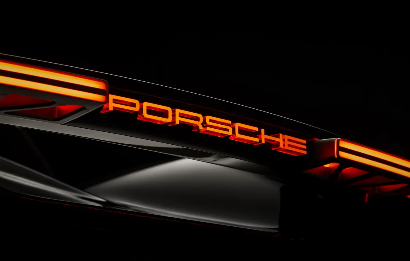 Фото обои Porsche, rear badge, Porsche Mission X