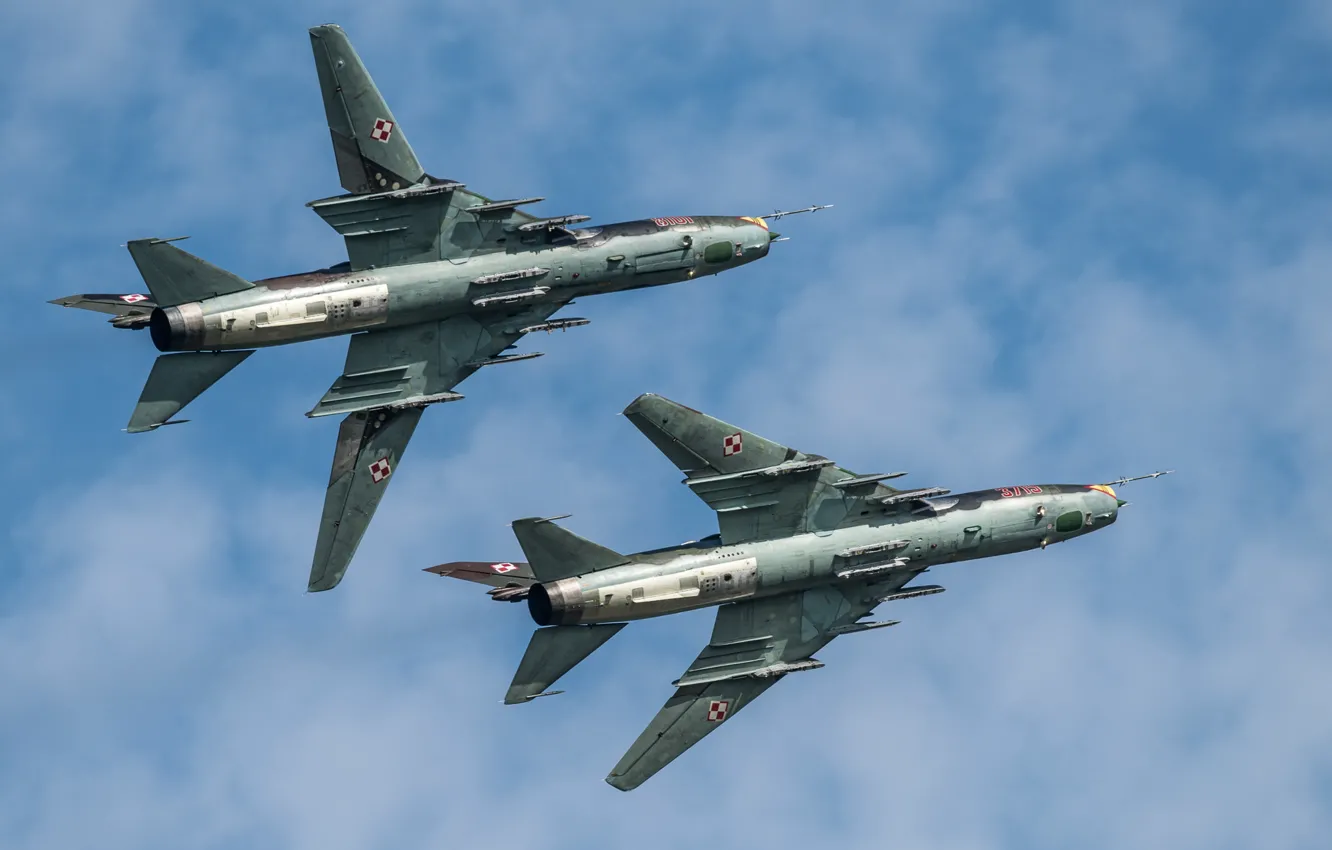 Фото обои полет, Истребитель, бомбардировщик, Су-22