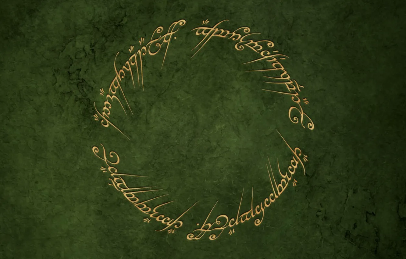 Фото обои зеленый, круг, властелин колец, кольцо
