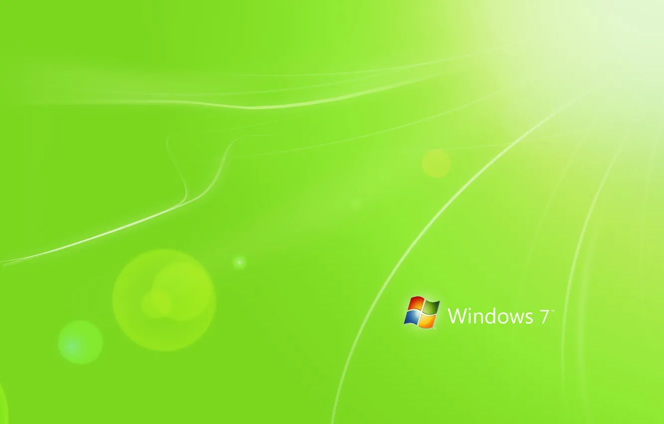 Фото обои свет, полоски, зеленый, green, цвет, минимализм, Windows 7, Hi-Tech