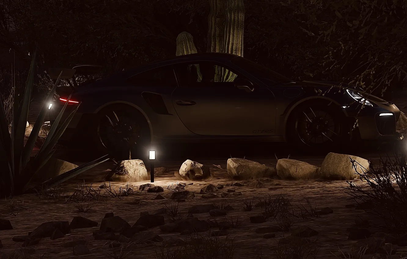 Фото обои HDR, Porsche, Light, Night, Game, Planes, UHD, Xbox One X