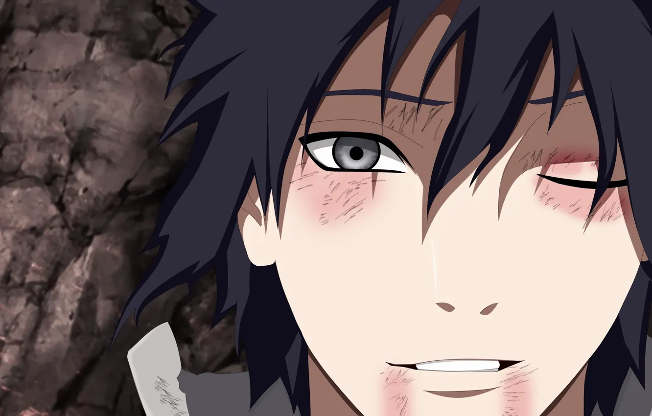 Фото обои battlefield, blood, game, Sasuke, Naruto, war, eyes, anime