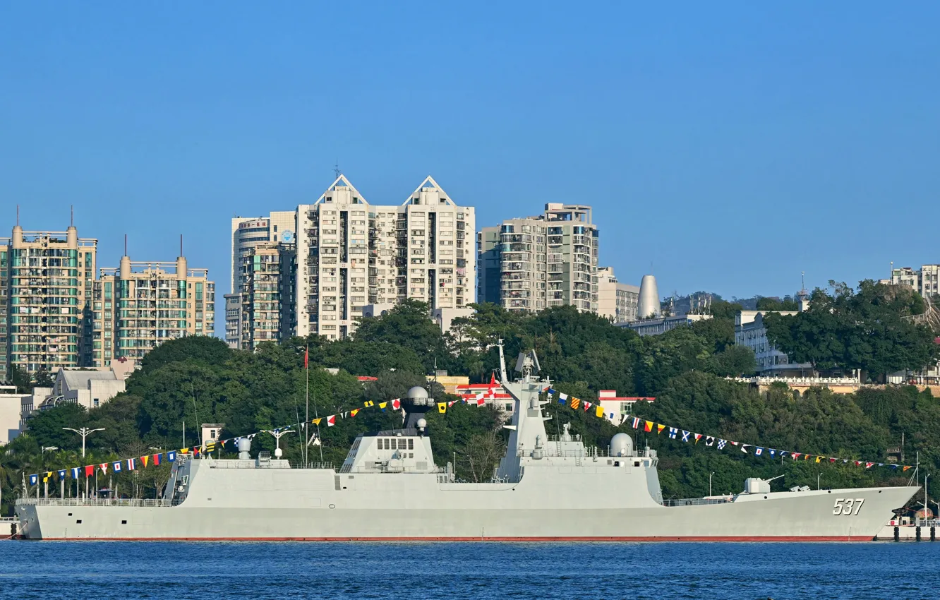 Фото обои Китай, фрегат, Флот, Anqing