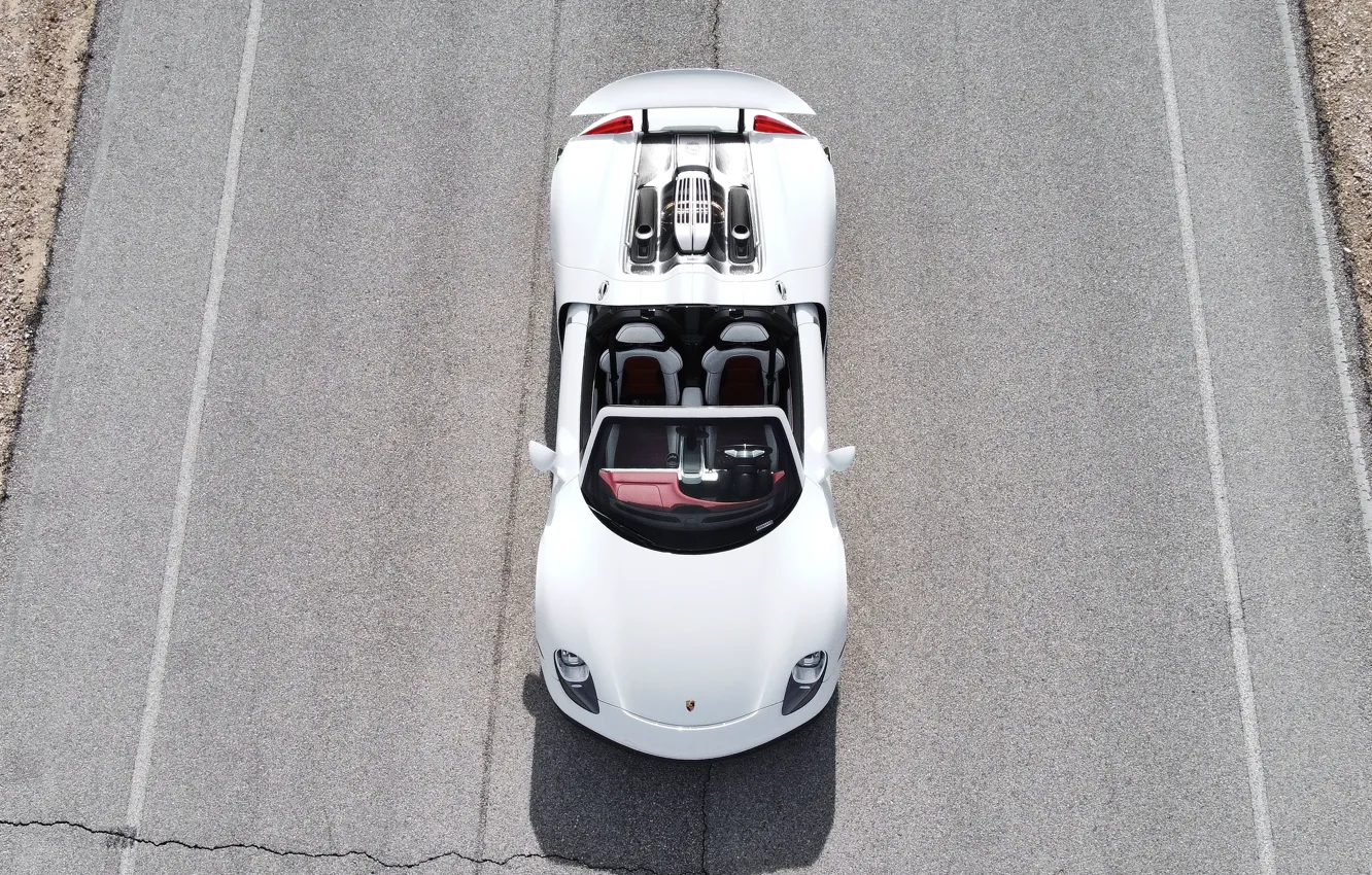 Фото обои Porsche, 918, Porsche 918 Spyder, top view