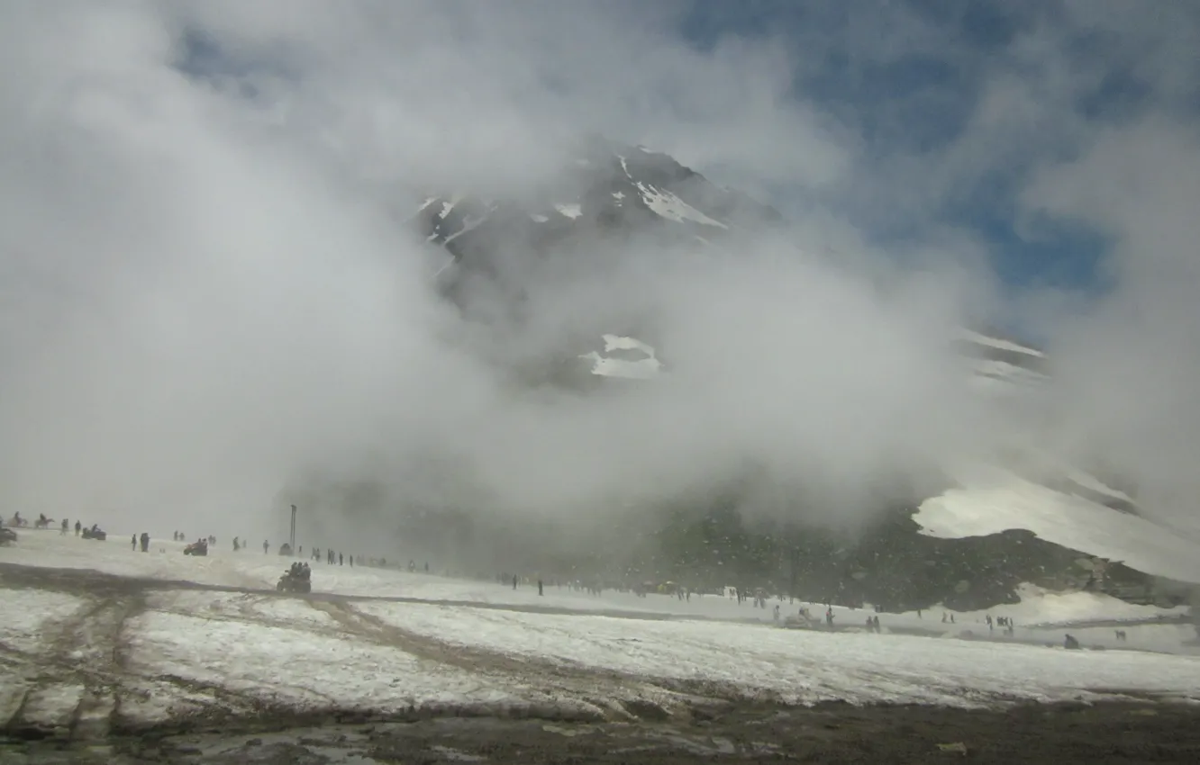 Фото обои sky, blue, beautiful, mountain, snow, height, Dangerous, India