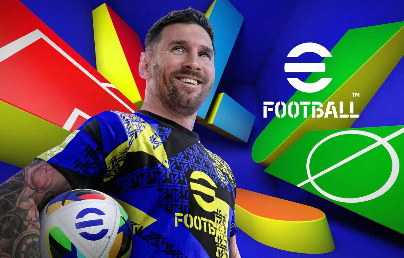 Фото обои Games, Lionel Messi, Game Art, 2024 Games, eFootball 2024