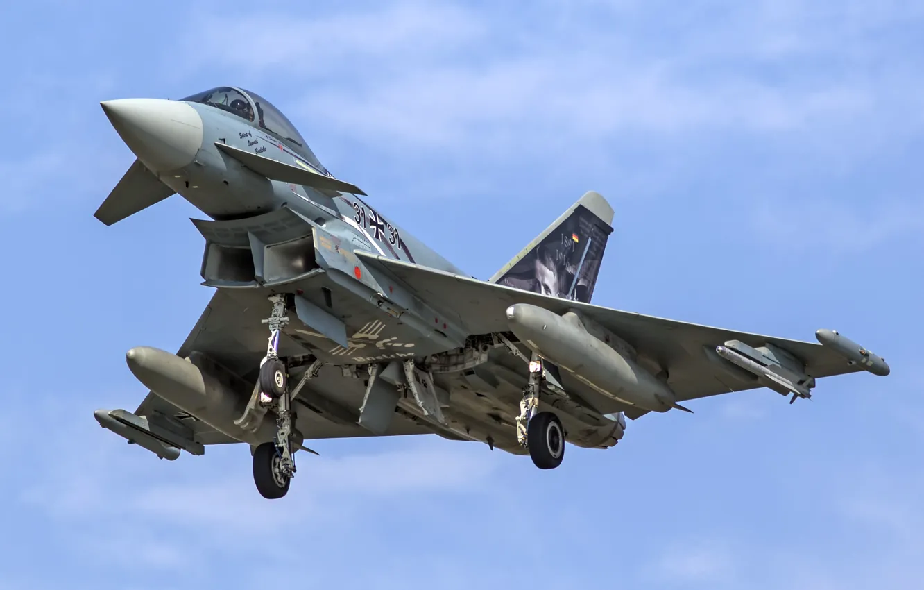 Фото обои взлет, EF2000, Eurofighter