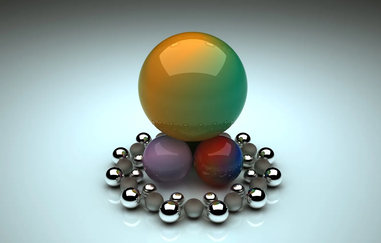 Фото обои шарики, фон, шары