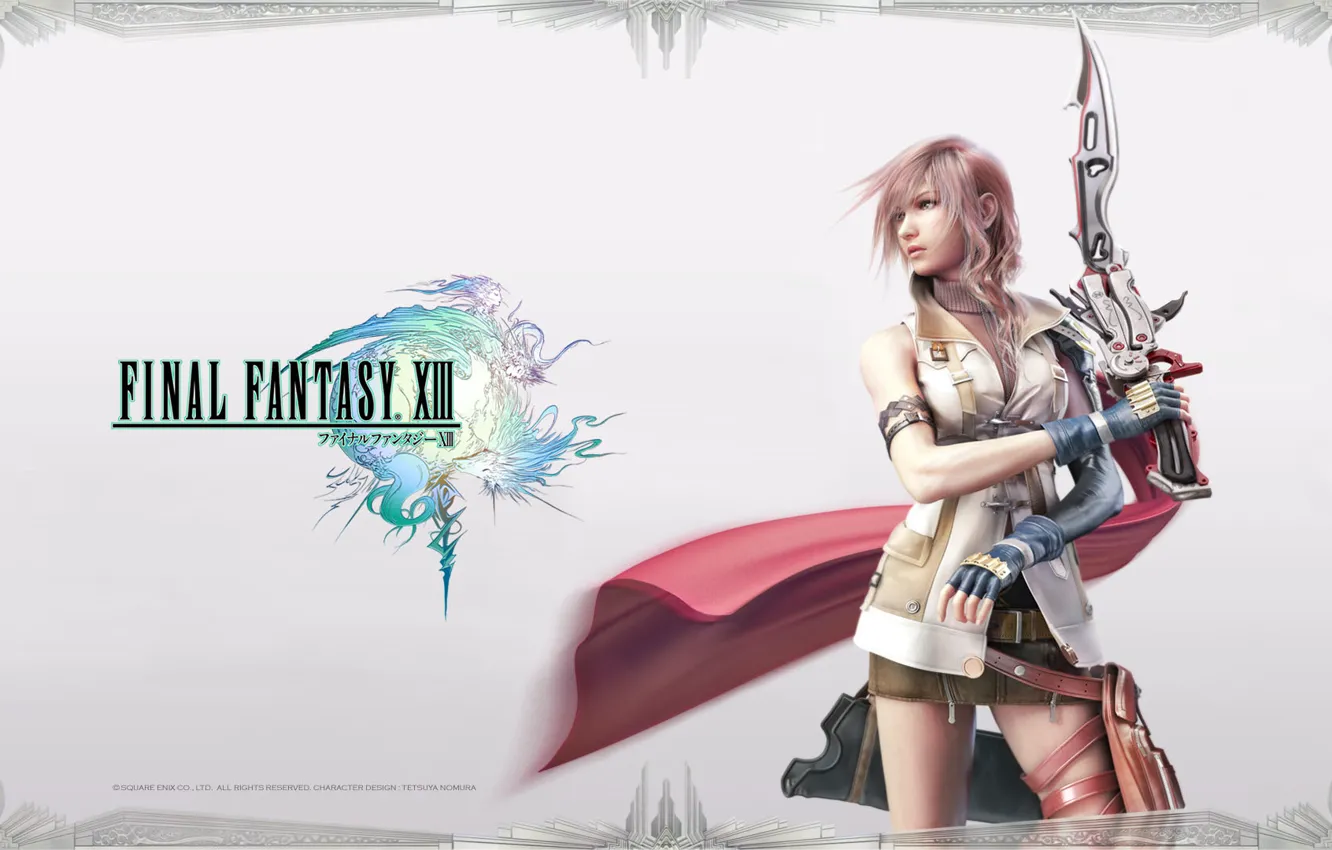 Фото обои девушка, меч, Final Fantasy XIII, Lightning, FF 13