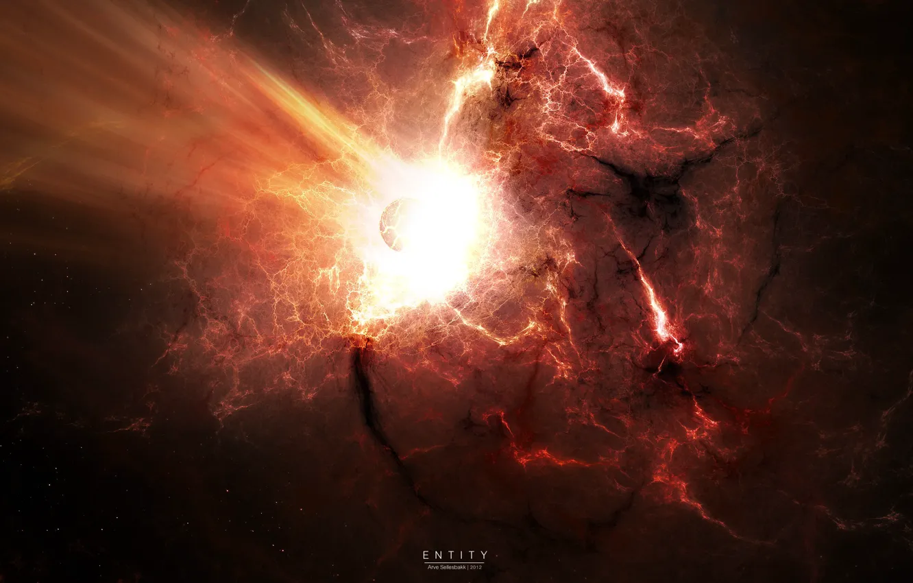 Фото обои звезды, взрыв, вспышка, impact, катстрофа, раскаленный газ