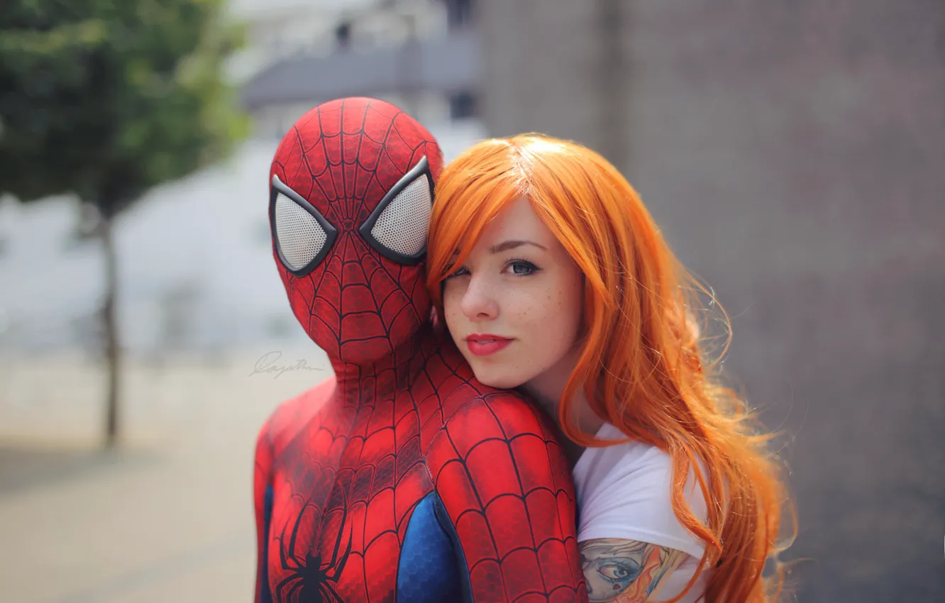 Фото обои косплей, Spider-Man, Peter Parker, Мэри Джейн Уотсон, by Dajathwi