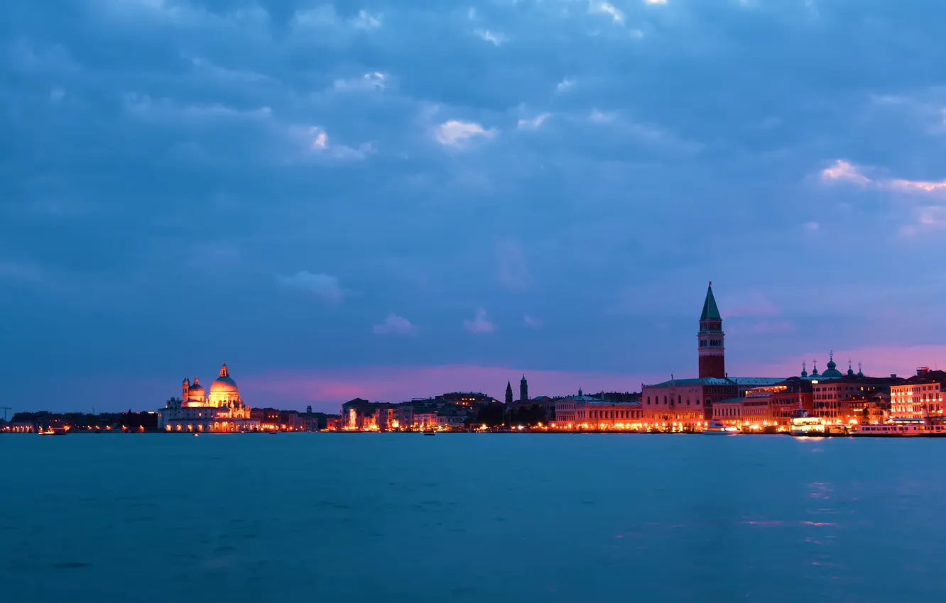 Фото обои Italy, sunset, Venice, 8K