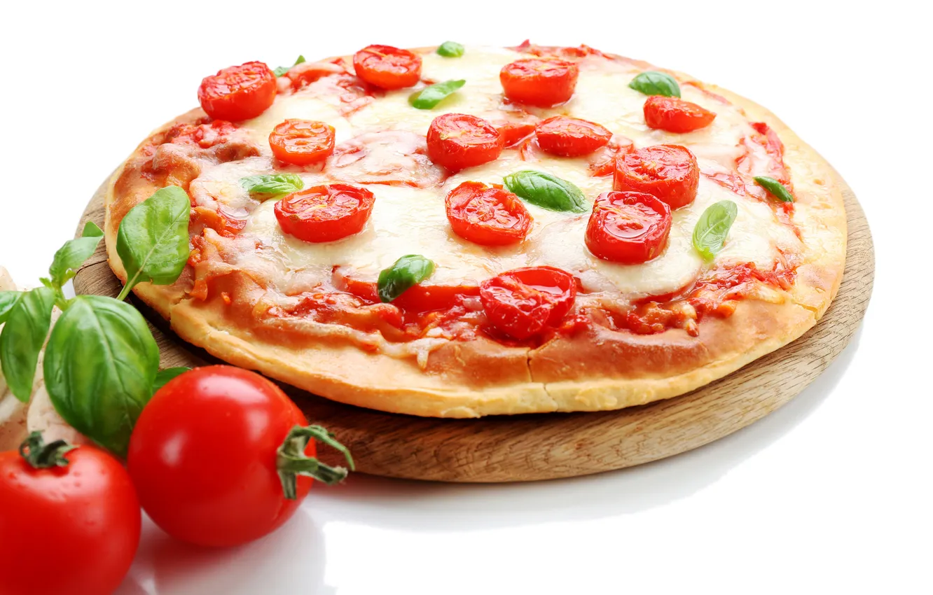 Фото обои сыр, пицца, помидоры, food, pizza, cheese, tomato, Fast
