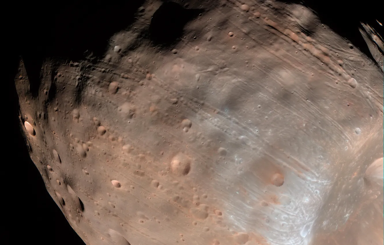Фото обои спутник, Фобос, Марса